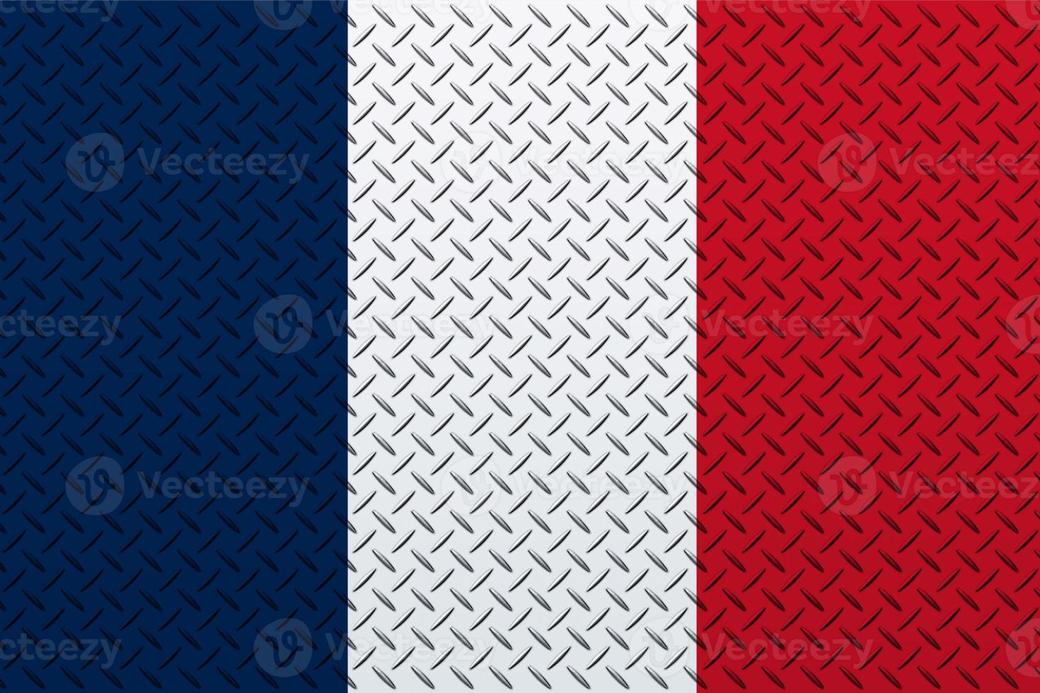 3d bandiera di Francia su un' metallo foto