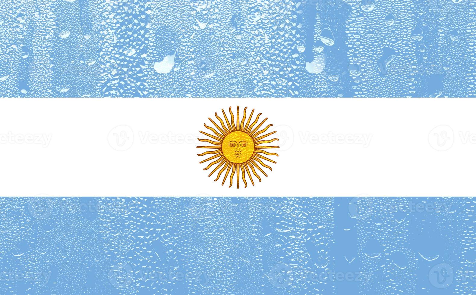 3d bandiera di argentina su un' bicchiere foto