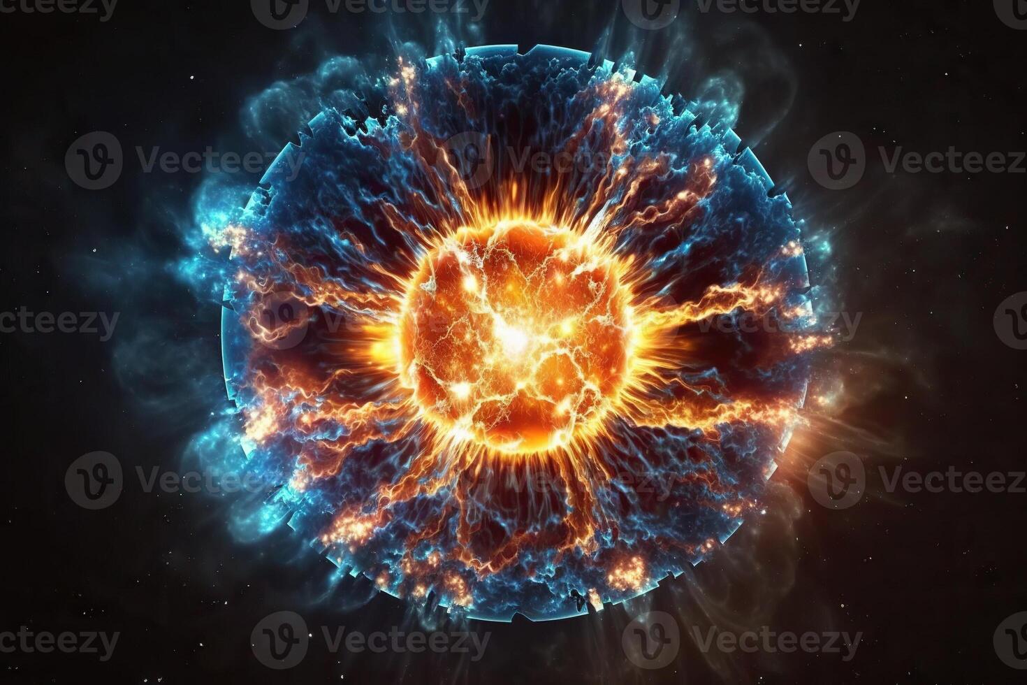 supernova nel il spazio esplosione, ai generato foto