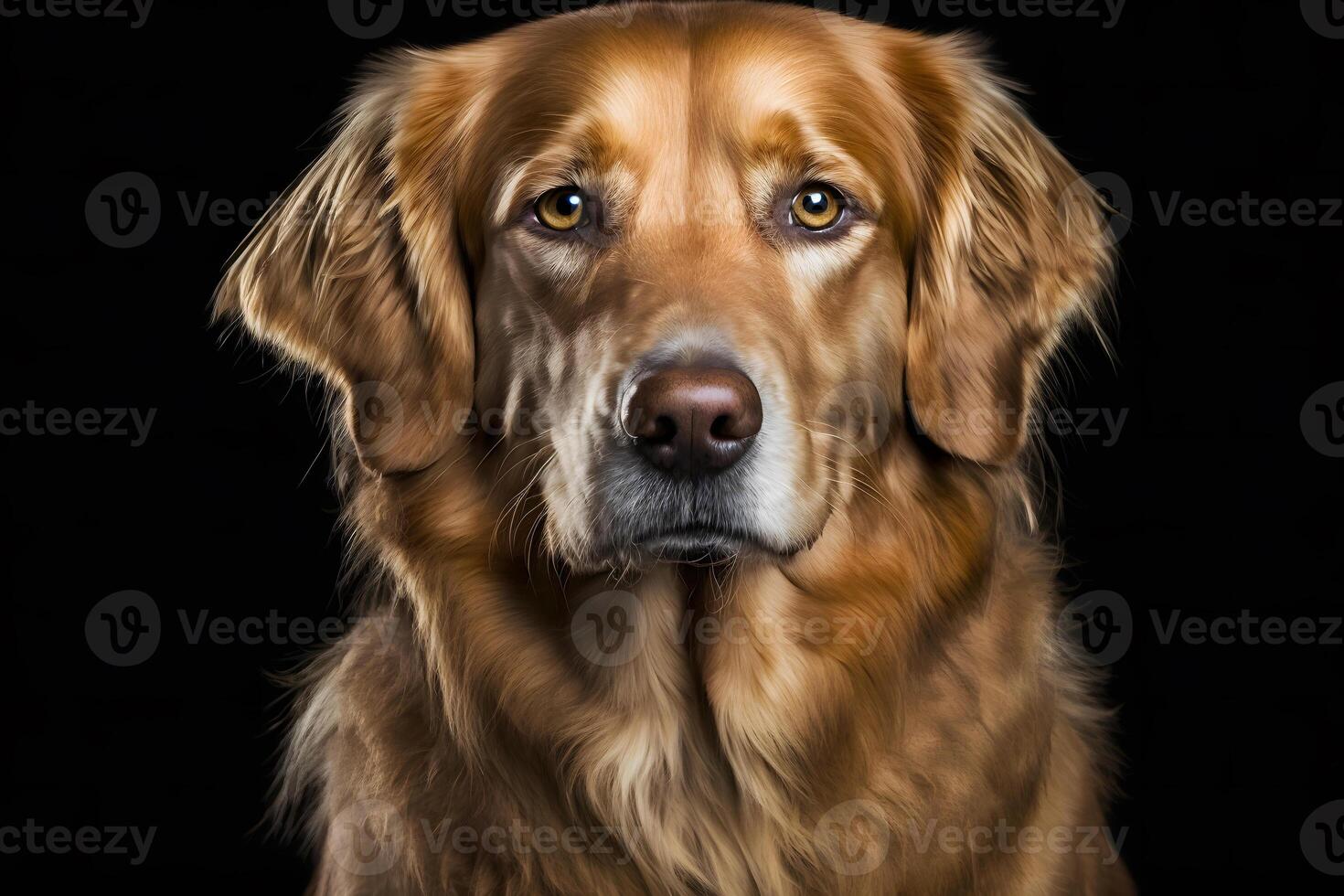 bellezza d'oro cane da riporto cane. neurale Rete ai generato foto