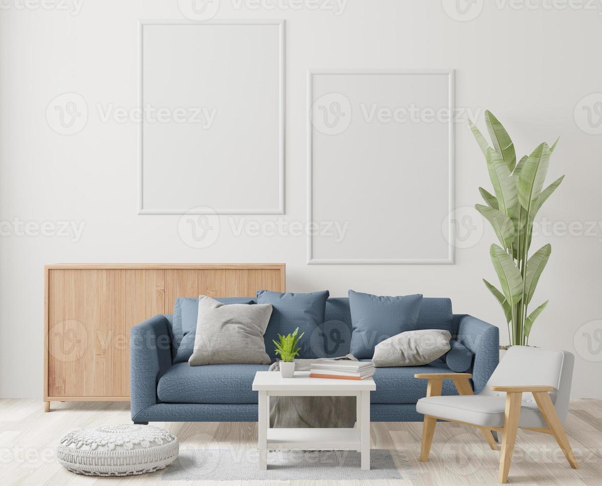 soggiorno, stile minimal, rendering 3d foto