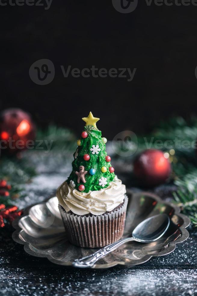 Natale albero tazza torta foto