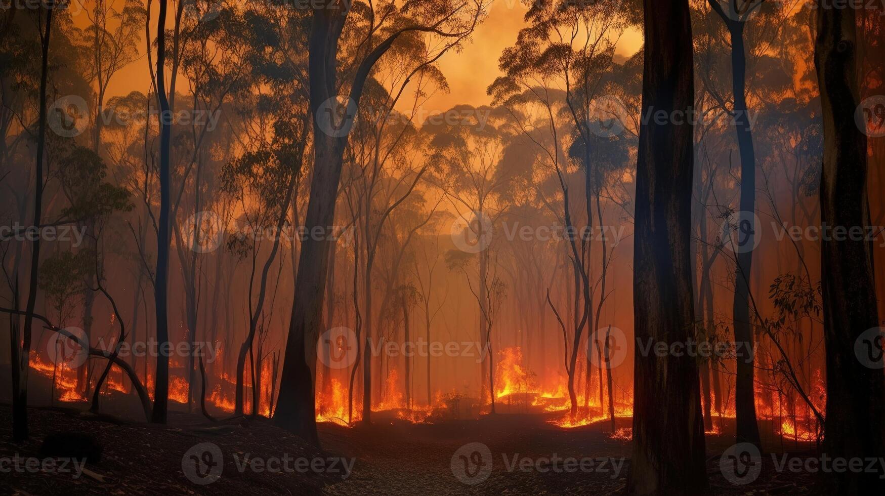 il devastante urto di foresta incendi. generativo ai foto