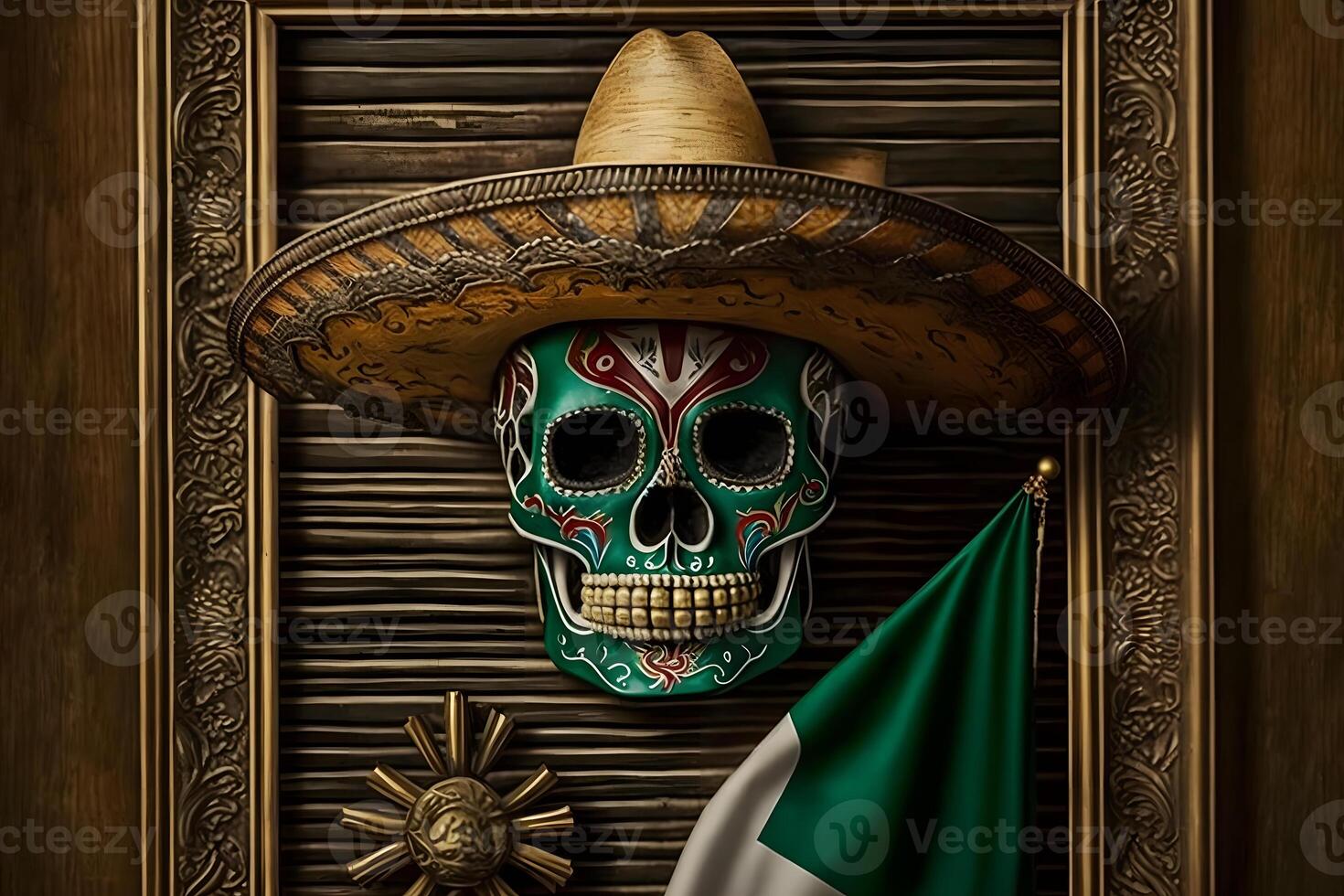 Halloween dia de los muertos celebrazione con zucchero cranio. neurale Rete ai generato foto