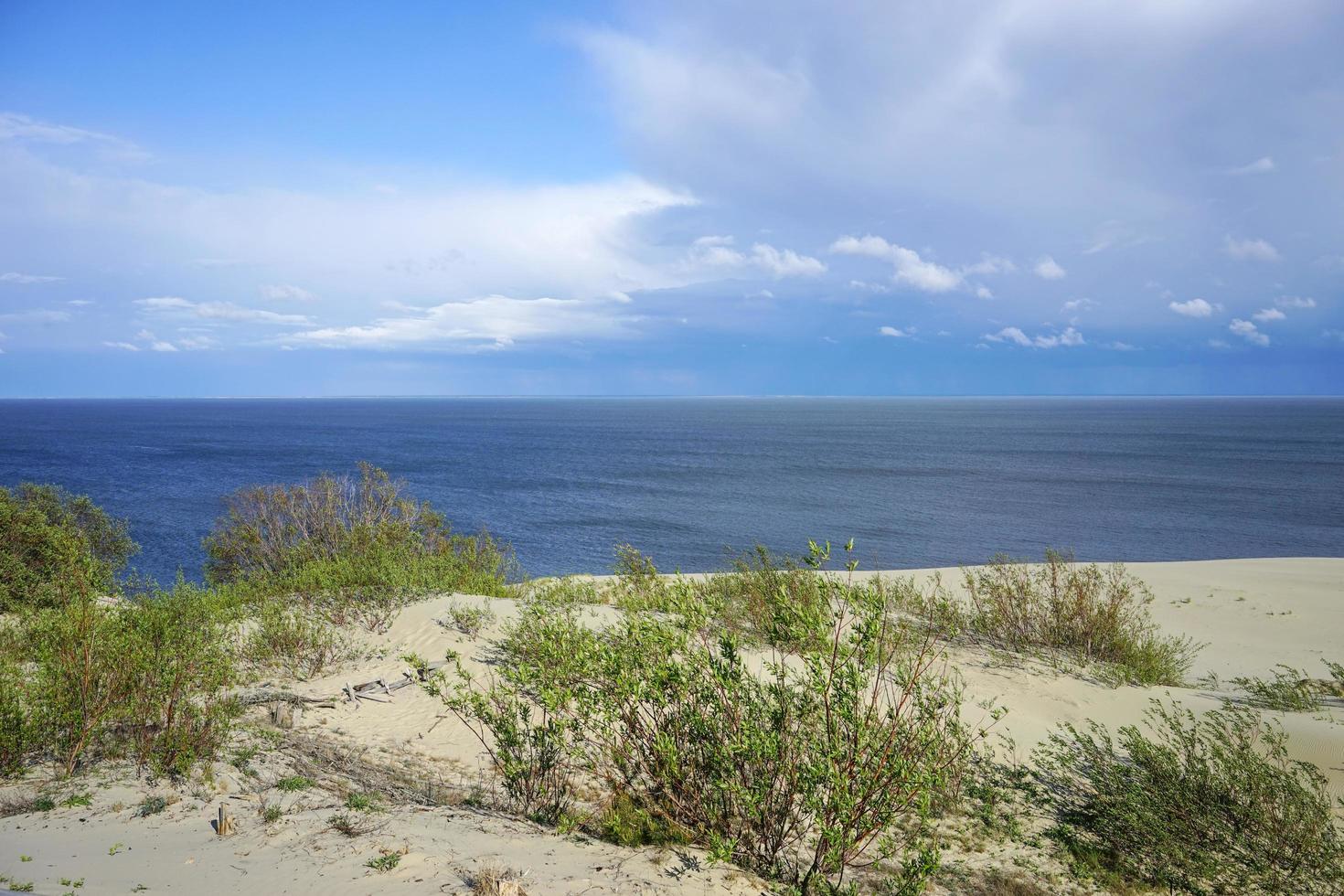 paesaggio marino deserta sul Mar Baltico e dune di sabbia foto