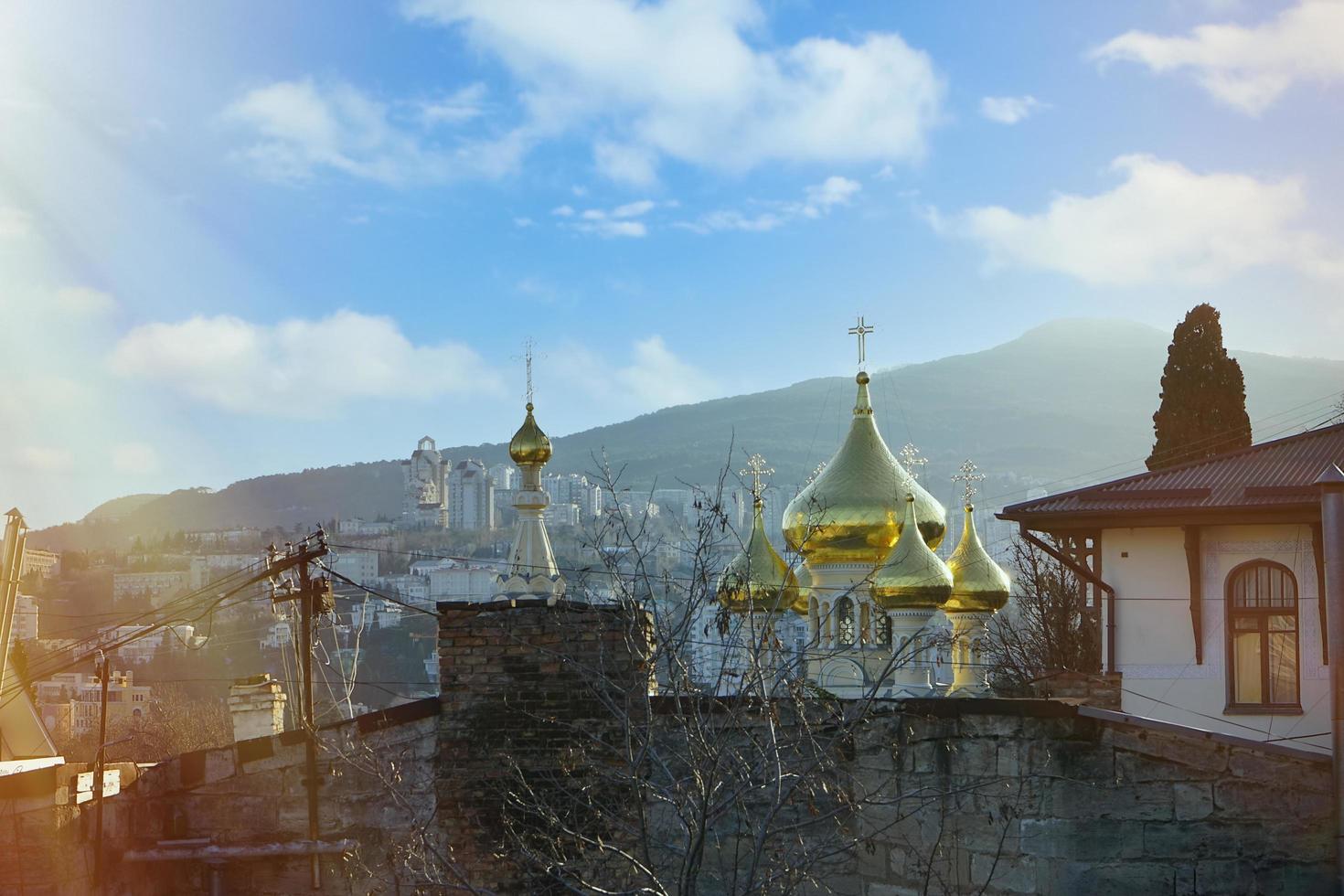 yalta, crimea. paesaggio urbano foto