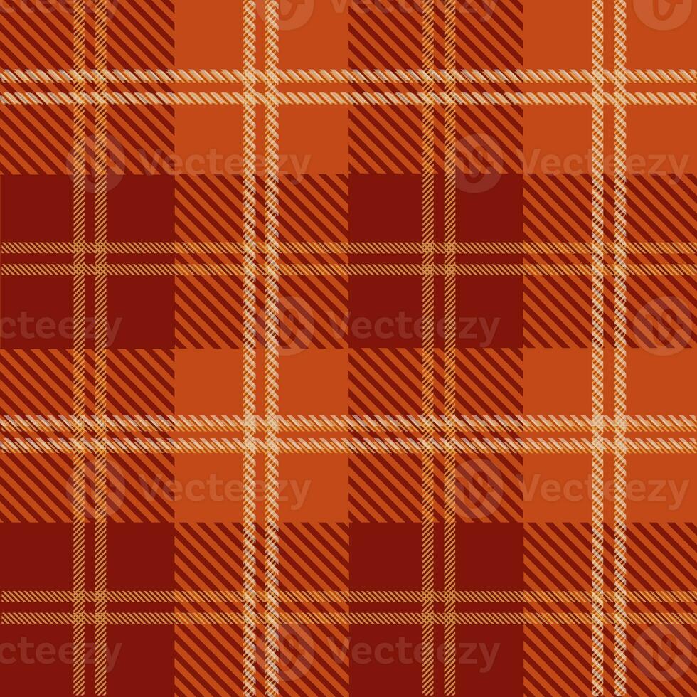 tartan senza soluzione di continuità modello, rosso e arancia, può essere Usato nel il design di moda Abiti, biancheria da letto, tende, tovaglie foto