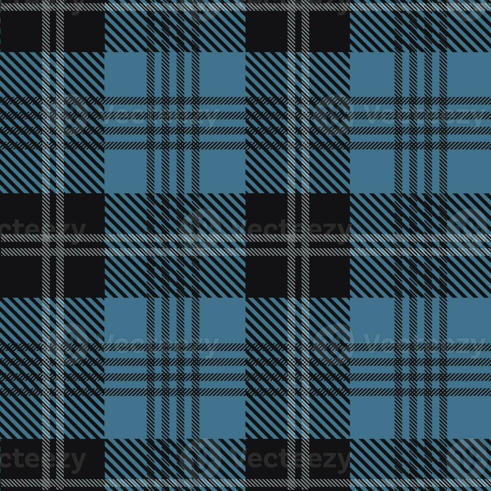 tartan senza soluzione di continuità modello, blu e nero può essere Usato nel decorativo disegni. moda Abiti biancheria da letto imposta, tende, tovaglie, i Quaderni foto