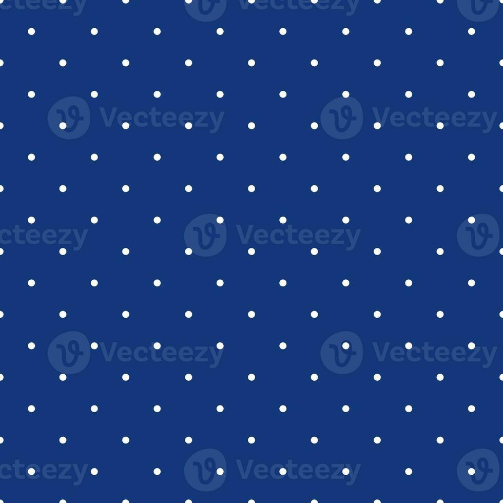 polka punto senza soluzione di continuità modello, bianca e blu, può essere Usato nel il design di vestiario, moda, biancheria da letto, tende, tovaglie, i Quaderni, regalo involucro carta. foto