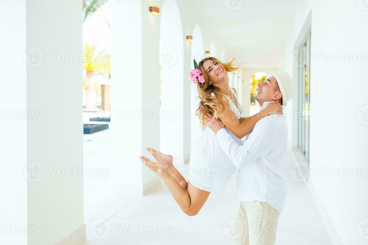 felicità e romantico scena di amore coppie partner foto