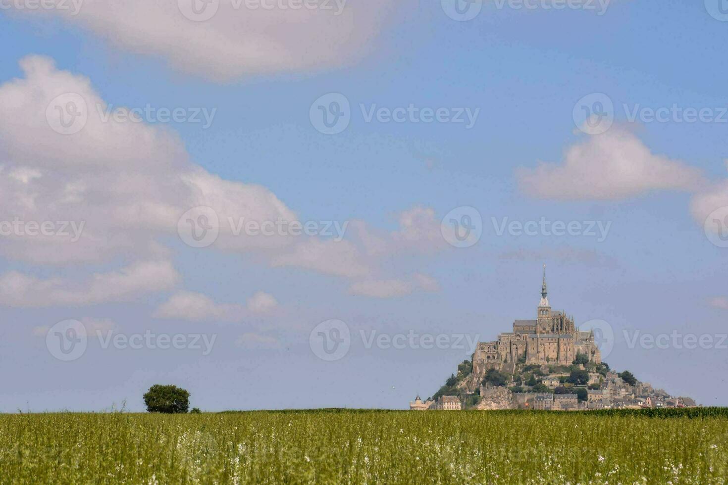 Le mont san-michel di marea isola Normandia settentrionale Francia foto