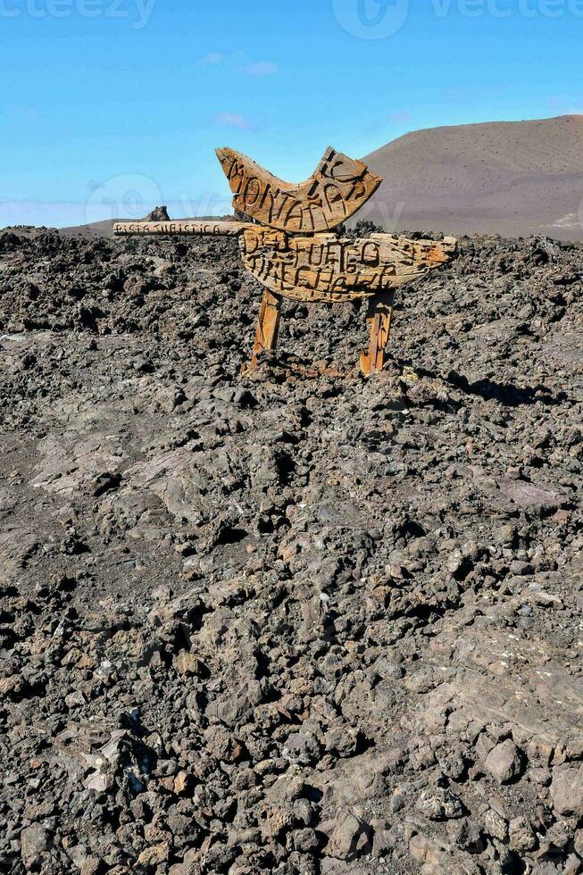 paesaggio nel Lanzarote tropicale vulcanico canarino isole Spagna foto