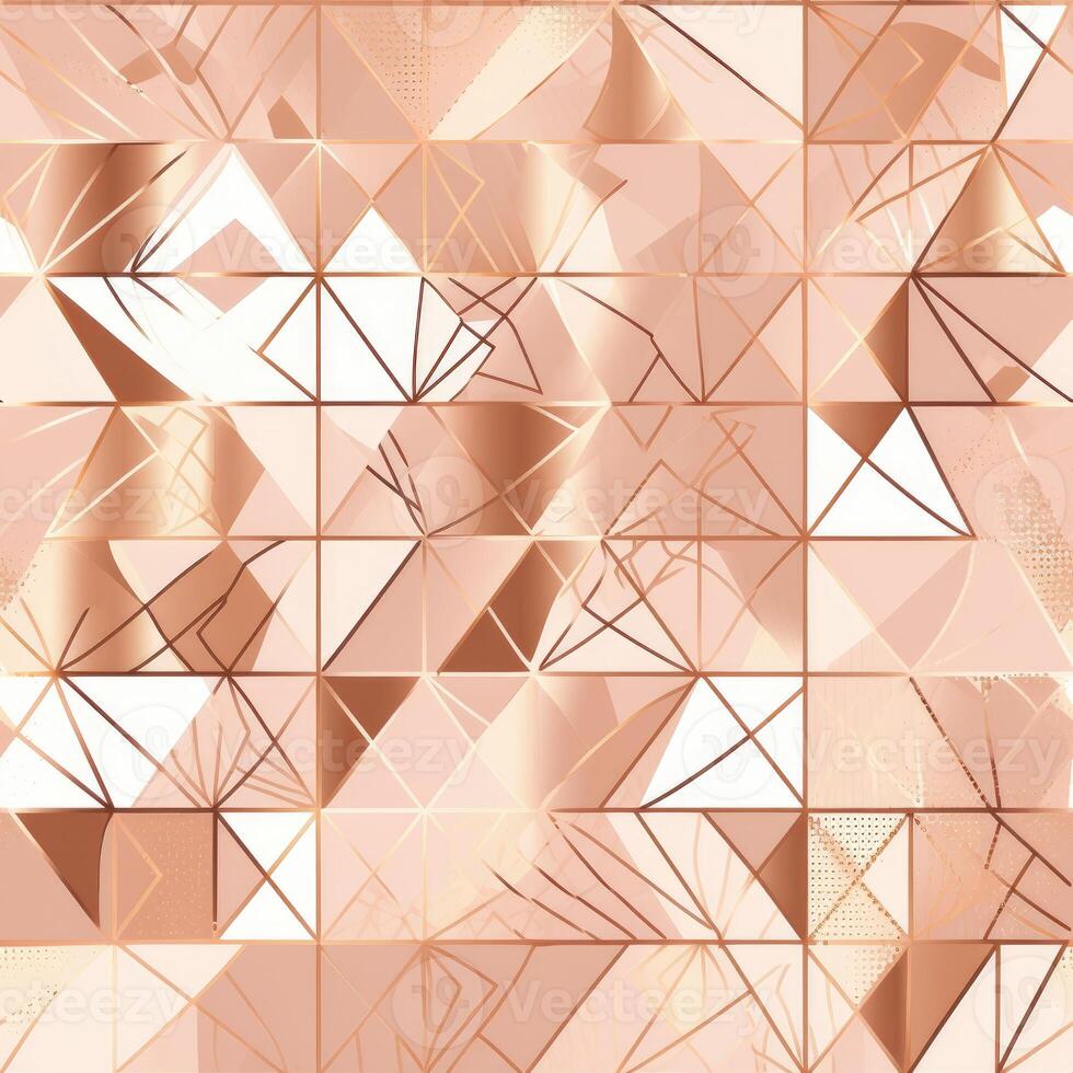 geometrico forme senza soluzione di continuità modello illustrazione morbido colore e rosa oro particolari. generativo ai foto
