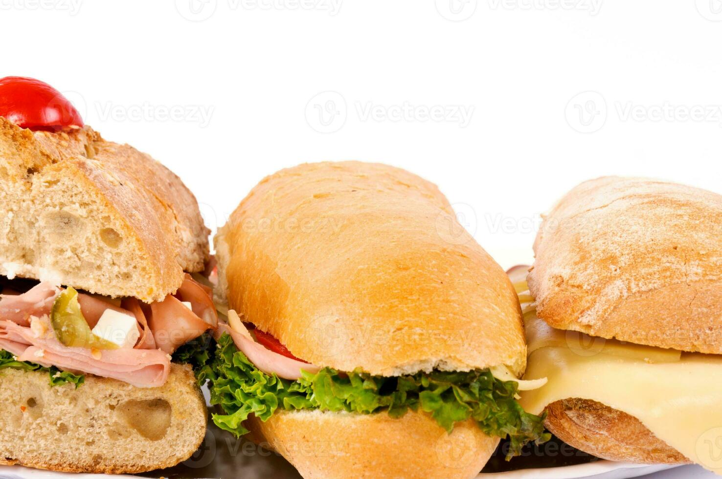 Sandwich con prosciutto e formaggio foto