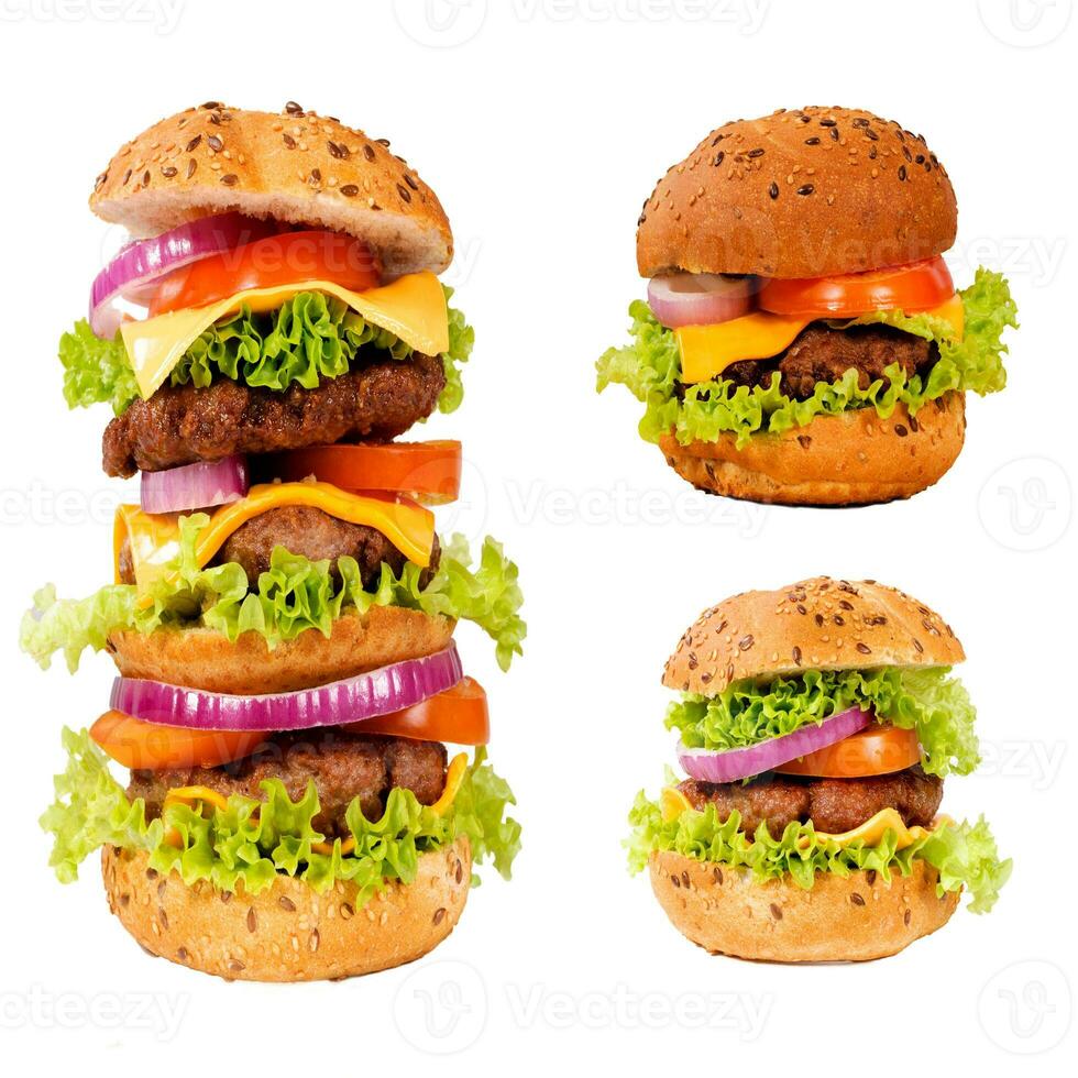 gustoso hamburger collage foto
