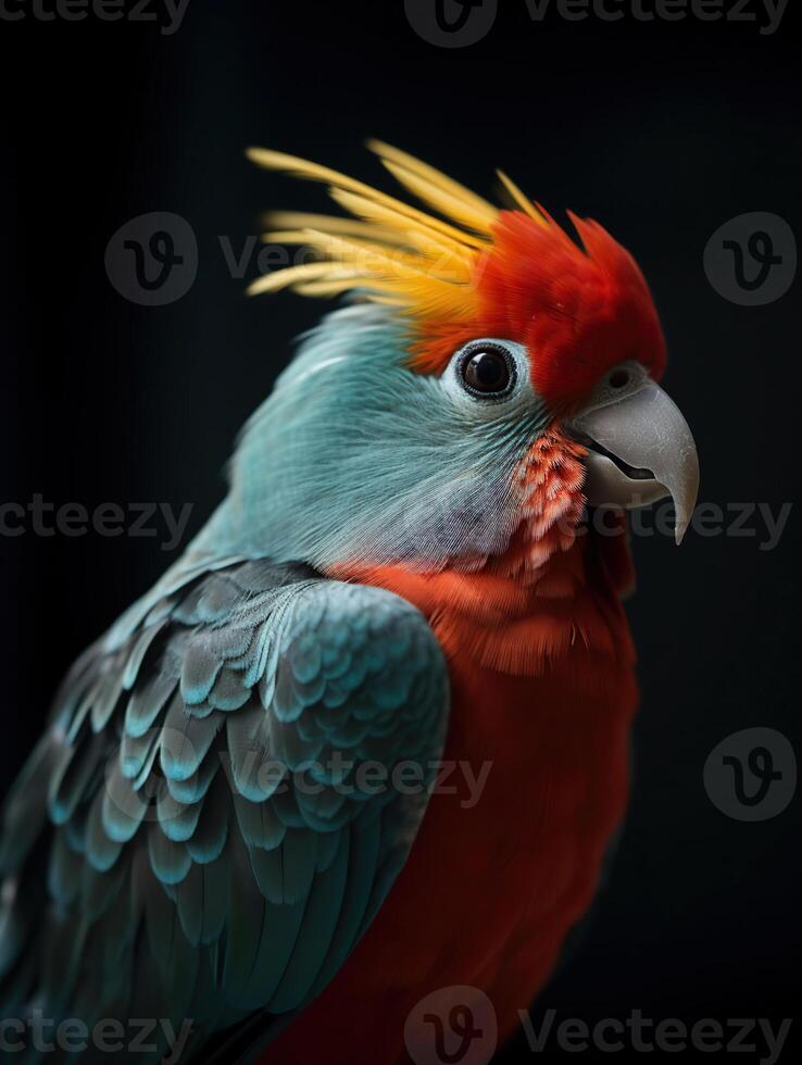 bellissimo rosso alzavola cacatua, generativo ai foto