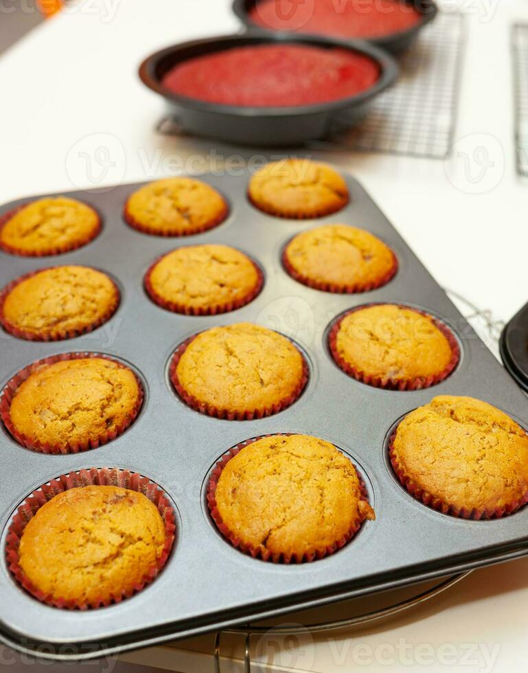 dolce fatti in casa Pan di zenzero muffin. foto