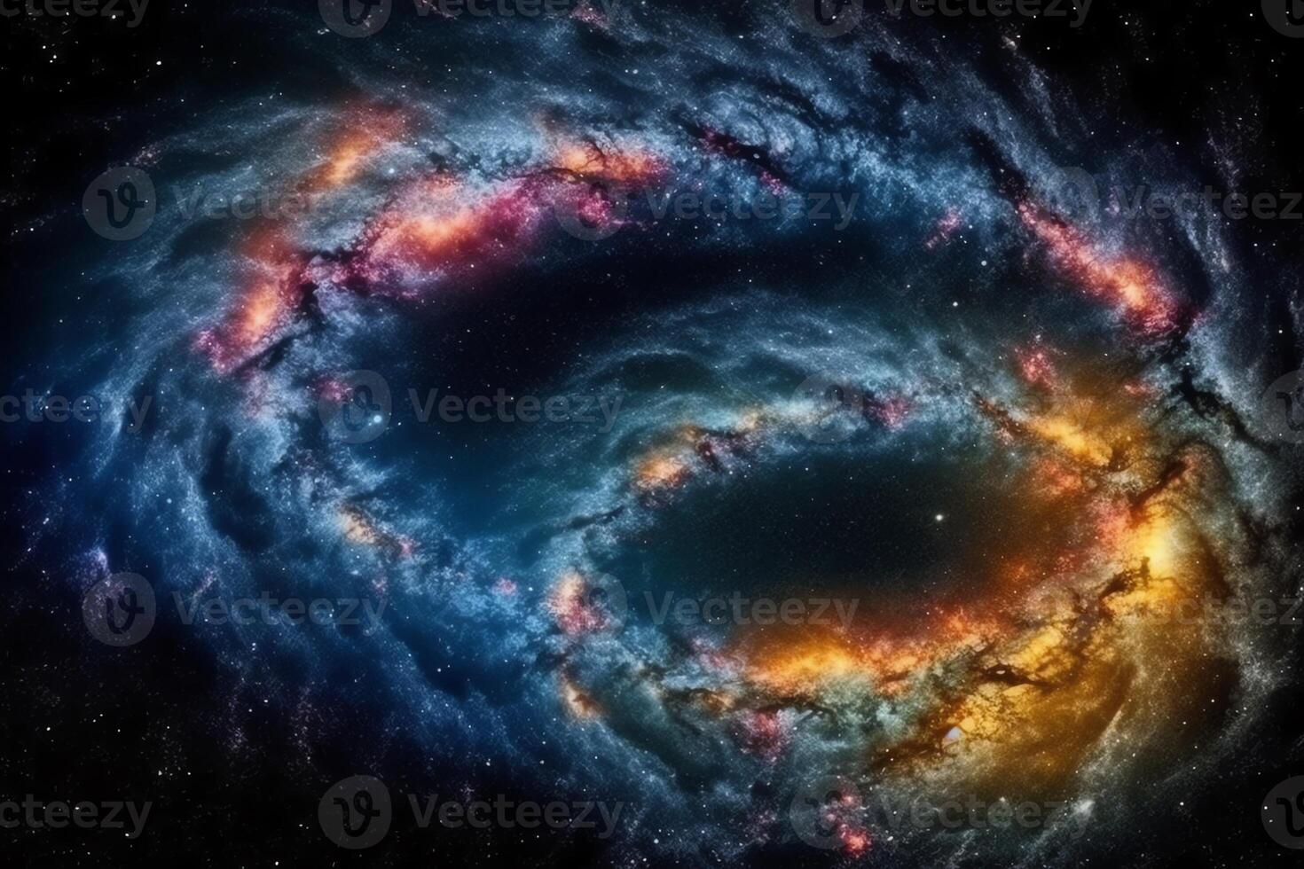 nascita di galassie. ai generato foto
