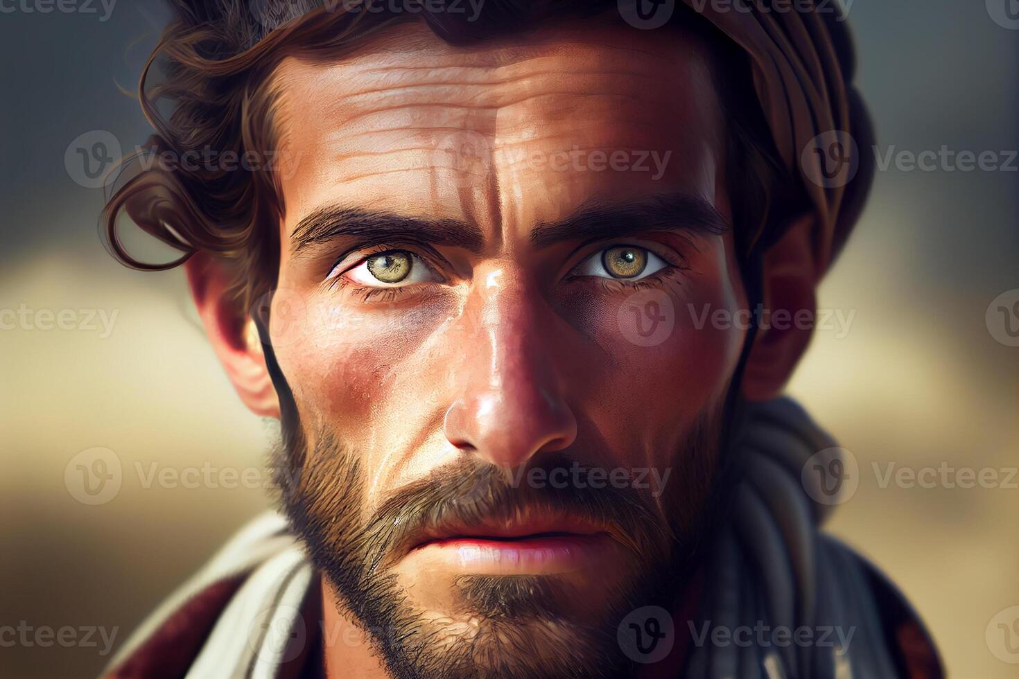 beduino, un' ritratto di un arabo uomo. generativo ai foto