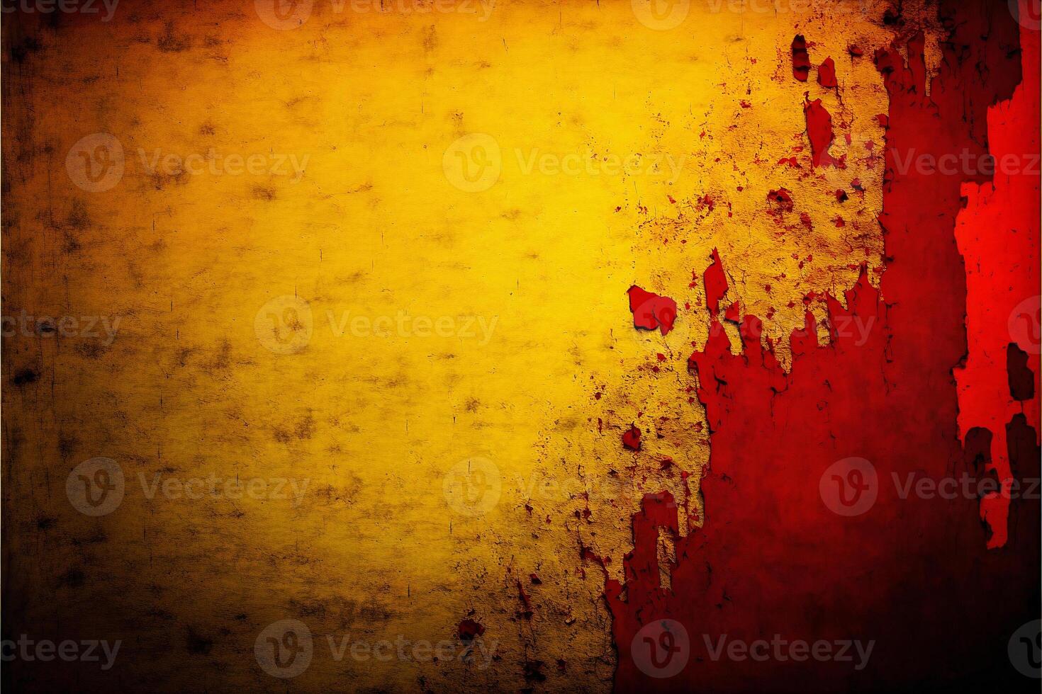 grunge giallo e rosso sfondo con spazio per testo o Immagine. generativo ai illustrazione. foto