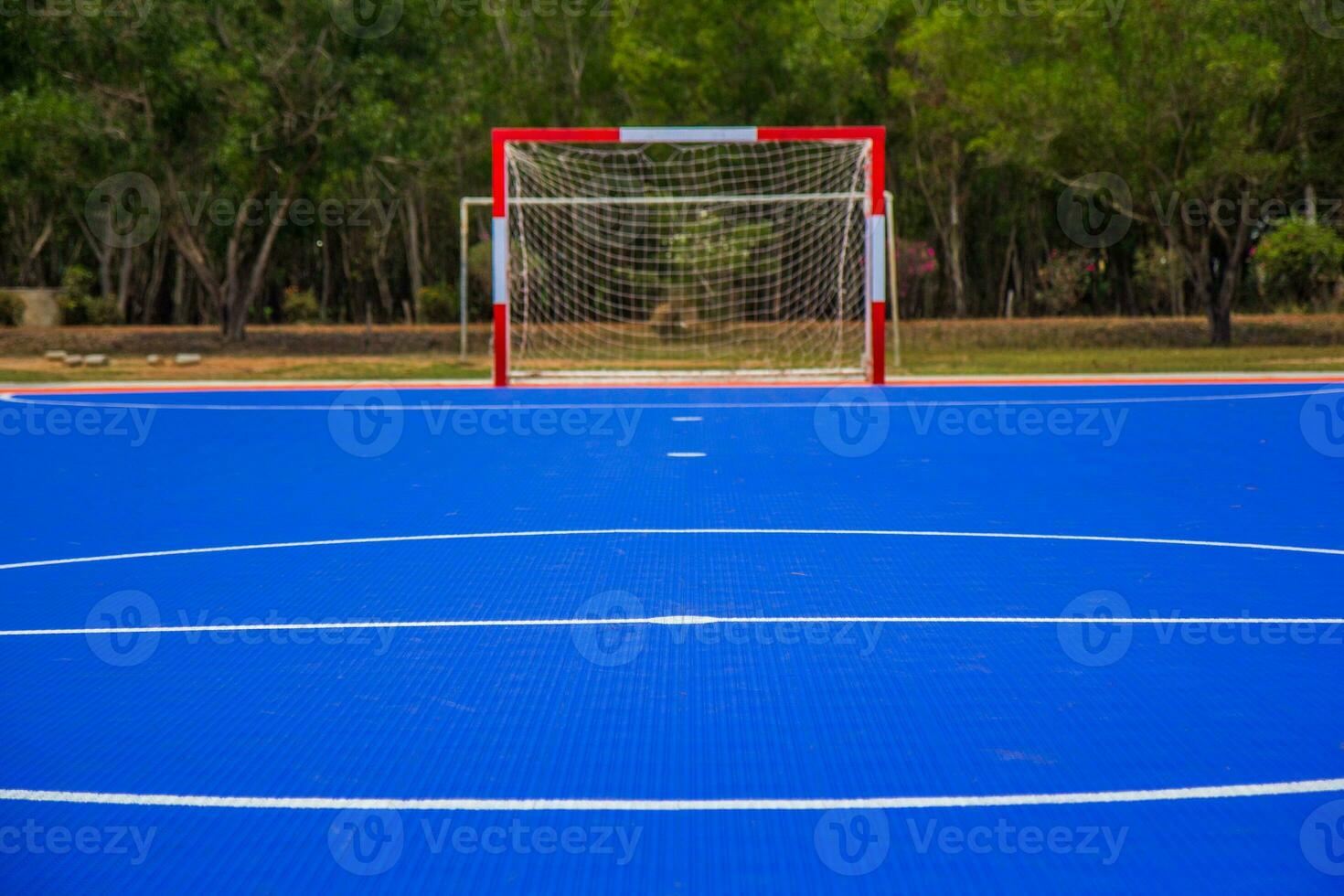 Visualizza di blu calcio campo foto