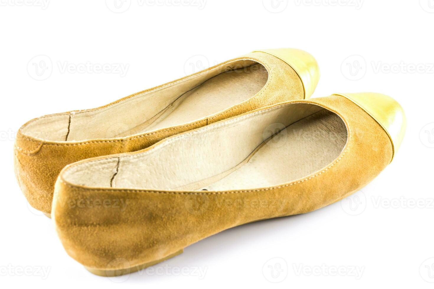 Marrone e oro scarpe foto