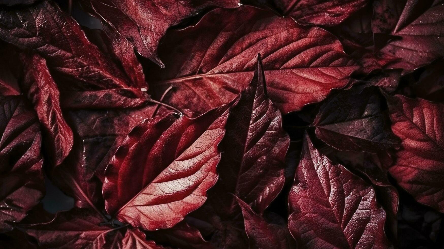 vino rosso autunno le foglie struttura, autunno natura sfondo, creare ai foto