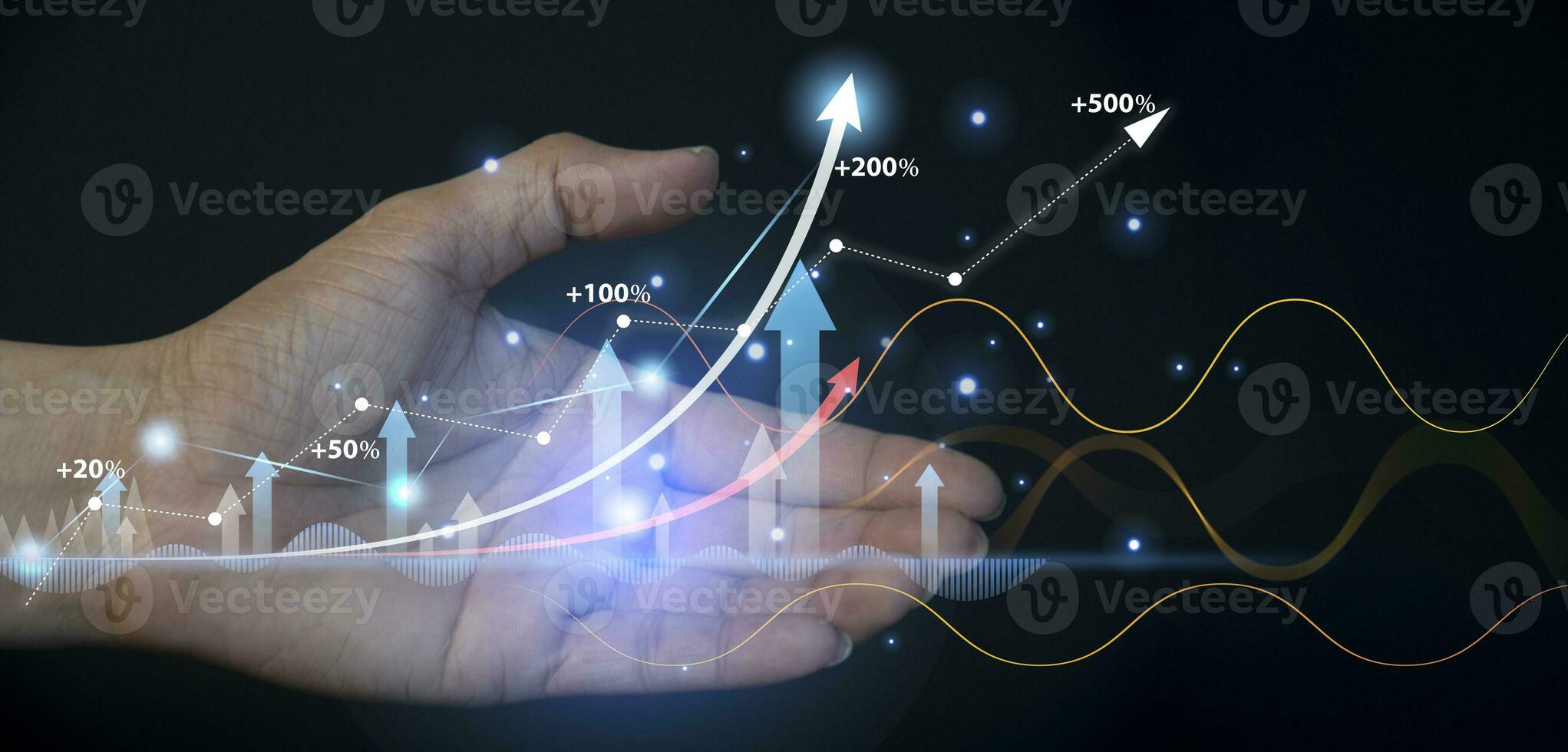 attività commerciale finanza e investimento concetto, capitale utile il crescita di il globale economia. moneta pila finanziario grafico grafico, mercato rapporto su denaro contante moneta concetto. foto