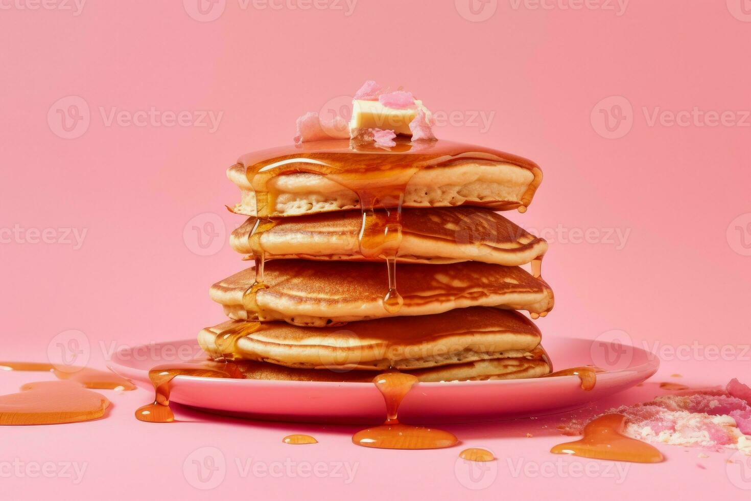 Pancakes acero sciroppo. creare ai foto