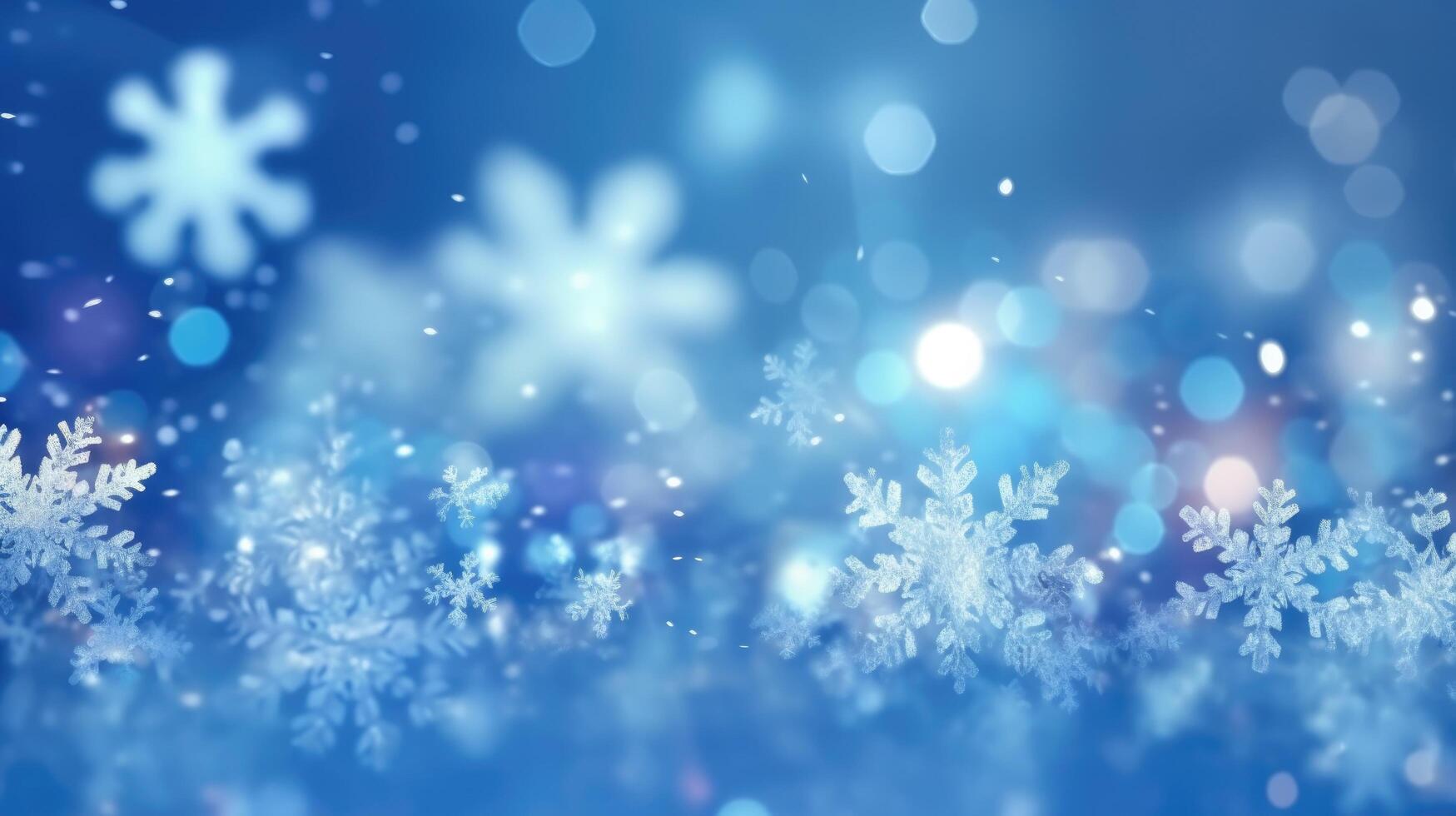 blu inverno neve sfondo. illustrazione ai generativo foto