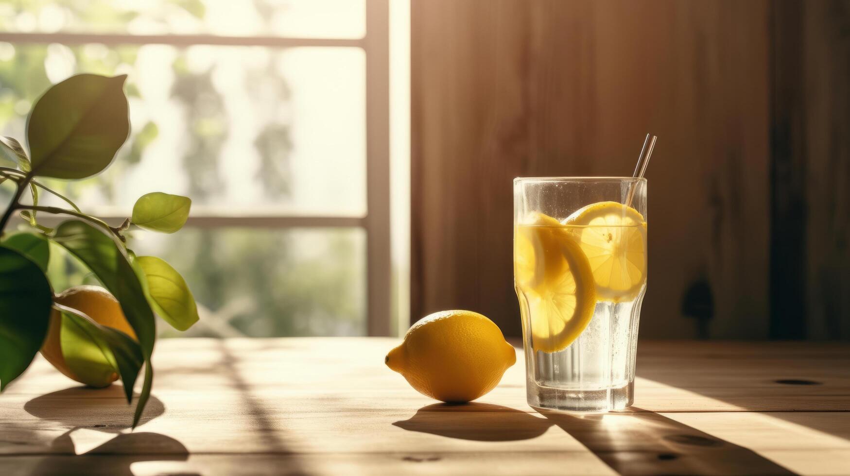 bicchiere di limonata. illustrazione ai generativo foto