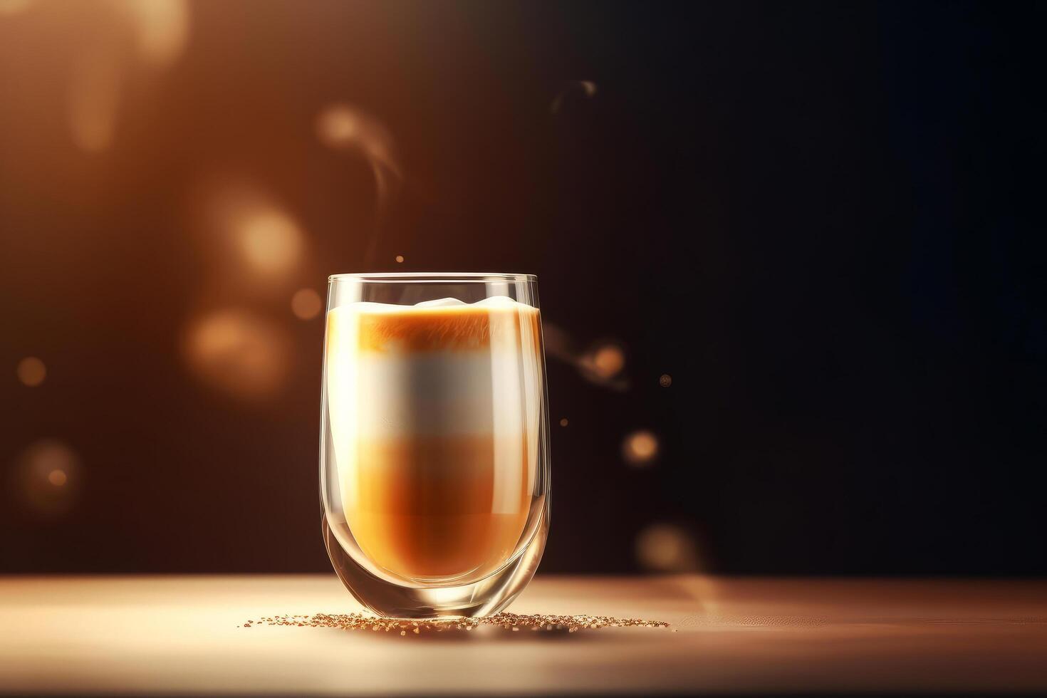 bicchiere di cappuccino. illustrazione ai generativo foto