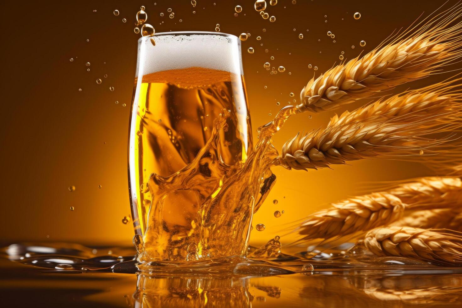 bicchiere di birra anno Domini sfondo. illustrazione ai generativo foto