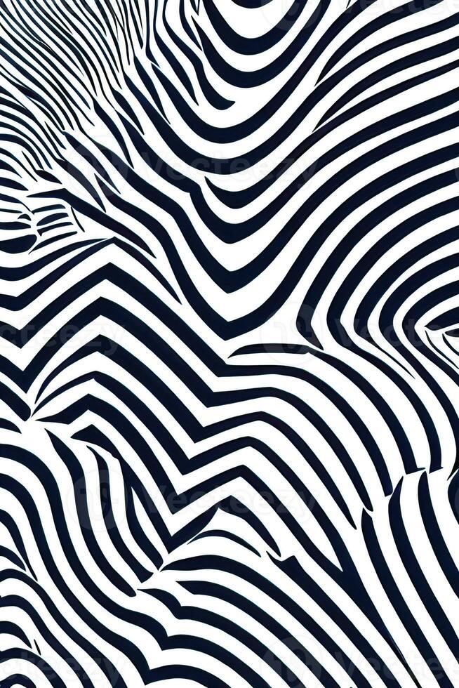 monocromatico fantasia zebra arte illustrazione foto