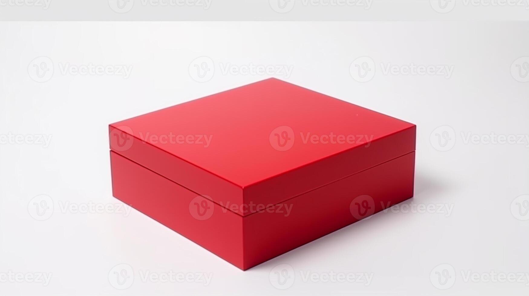 rosso scatola modello isolato su bianca sfondo, generativo ai foto