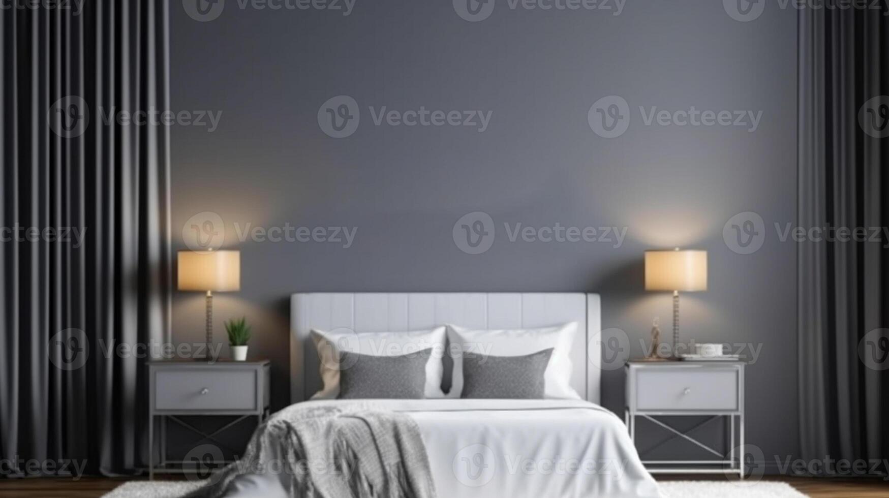 interno di moderno vivente camera con grigio e bianca muri, generativo ai foto