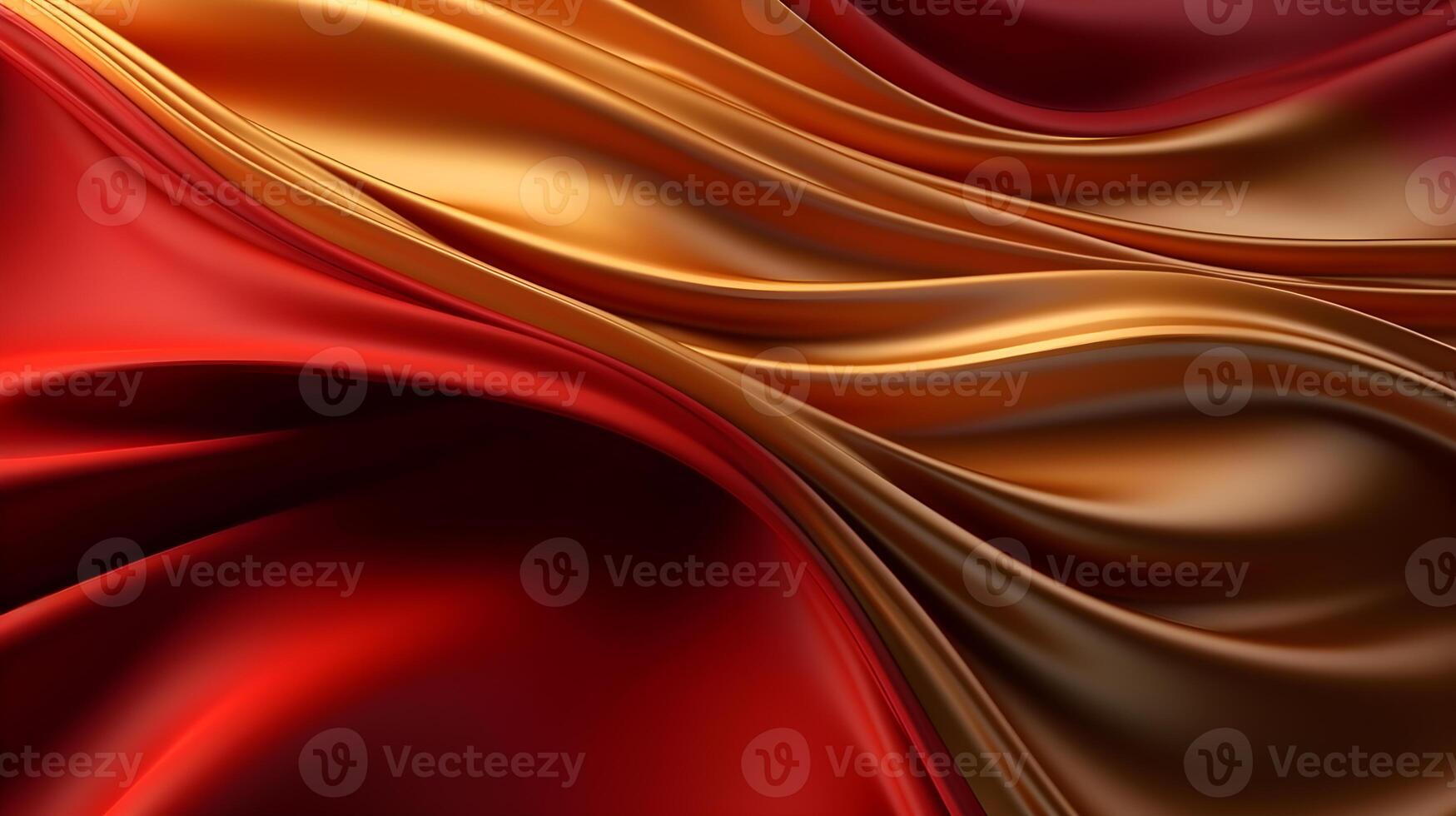 astratto sfondo con 3d rosso pendenza seta tessuto ,generativo ai foto