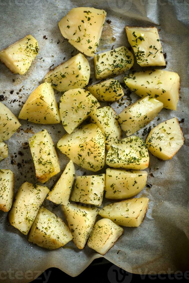 al forno patate con spezie foto