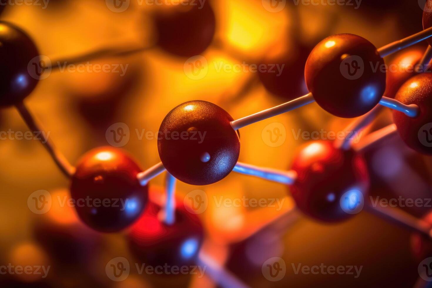 molecolare struttura con connessioni fra atomi. generativo ai foto