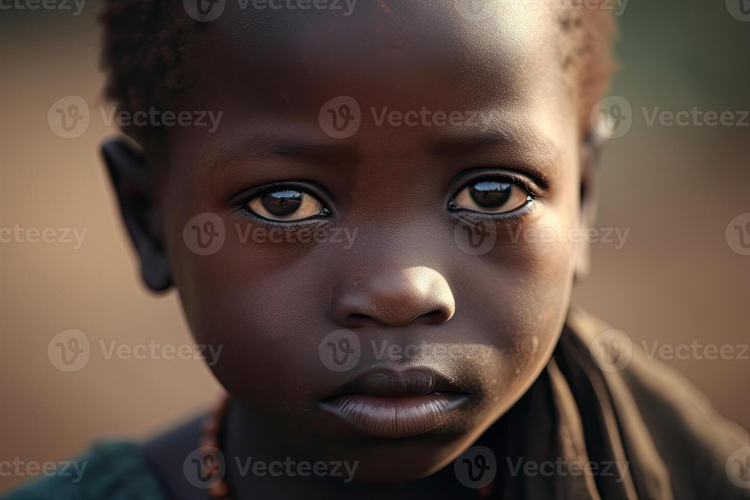 ritratto di africano ragazzo all'aperto. generativo ai foto