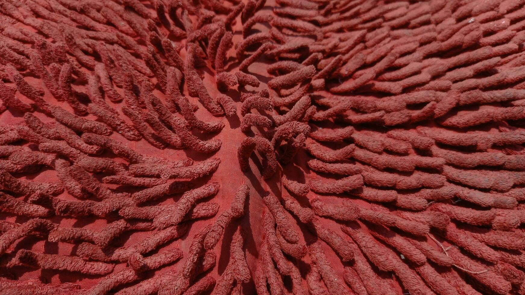 rosso soffice tappeto aznd molto morbido foto