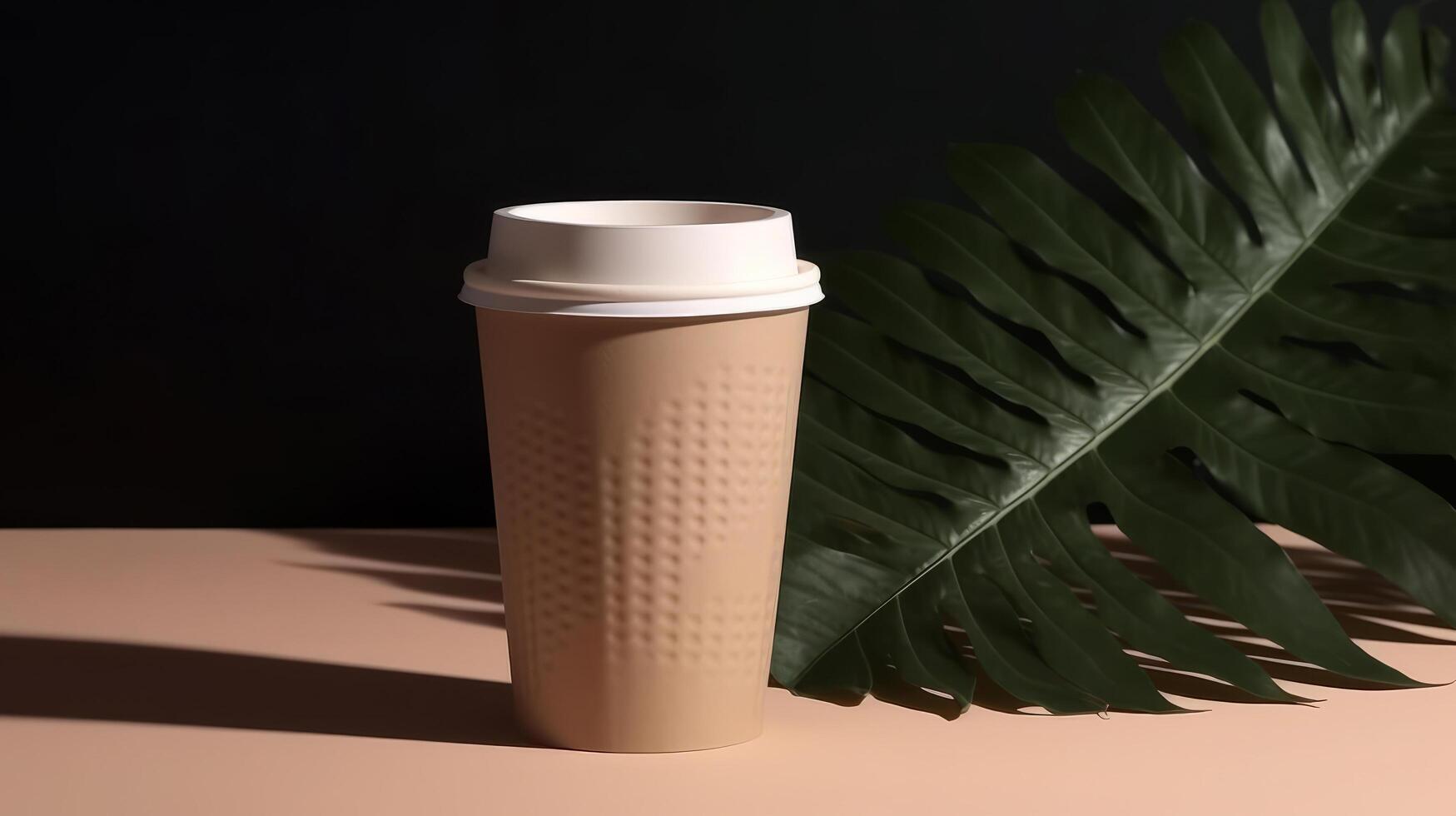 caffè per partire tazza modello illustrazione ai generativo foto