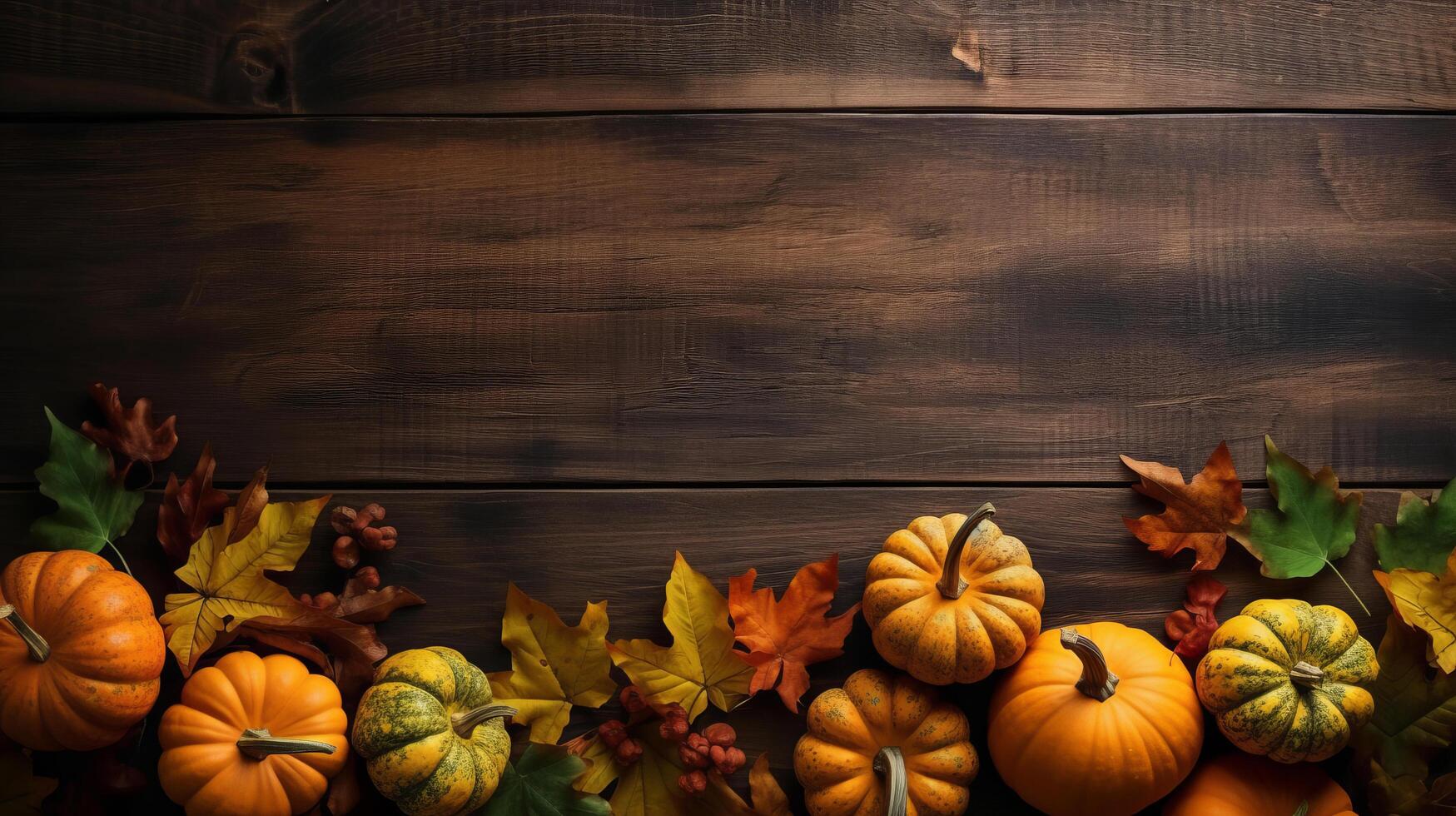 autunno sfondo con zucca. illustrazione ai generativo foto