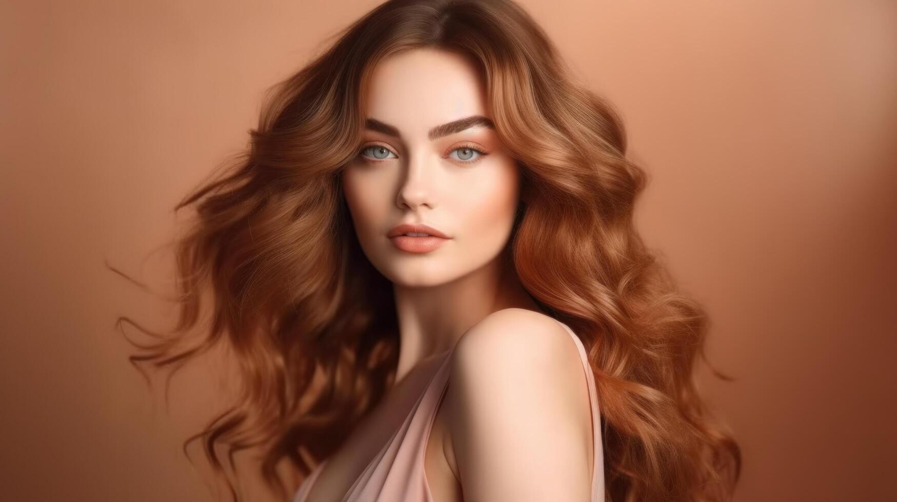 salutare capelli donna bellissimo acconciatura illustrazione ai generativo foto