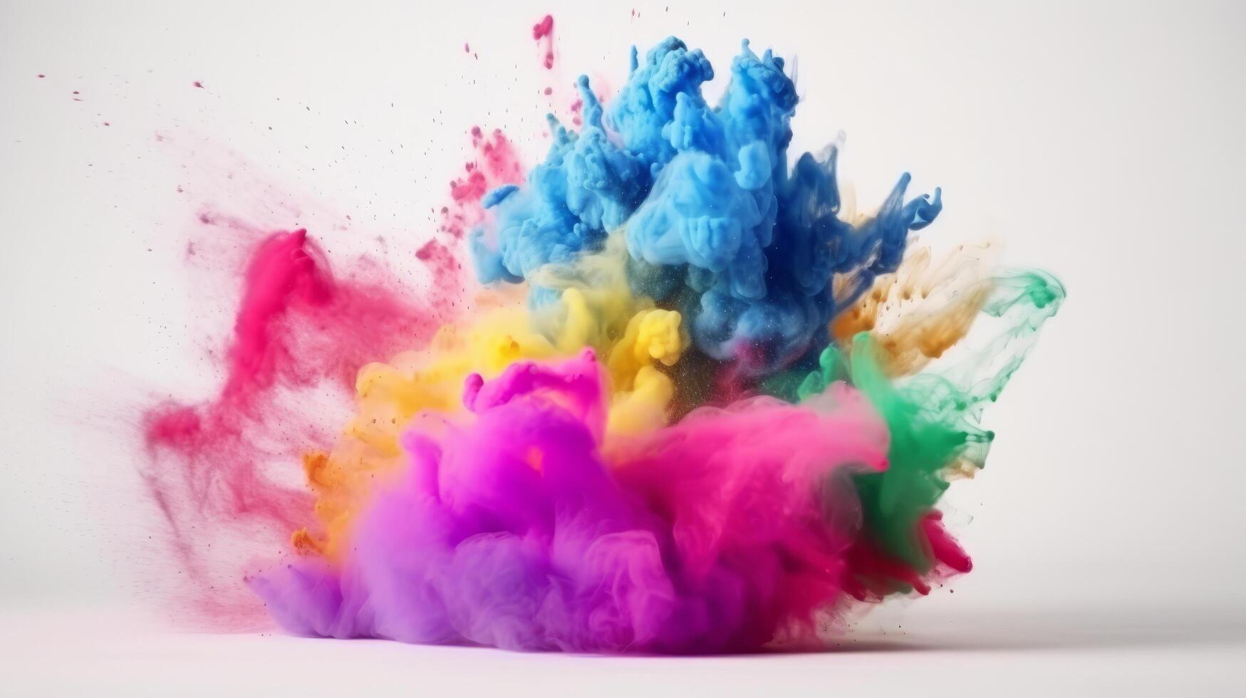 holi colori. illustrazione ai generativo foto