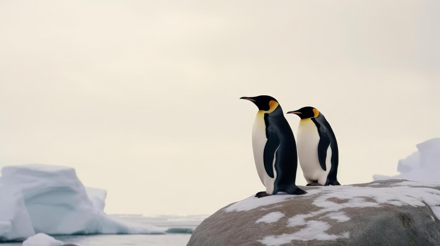 africano pinguini su un' spiaggia. illustrazione ai generativo foto