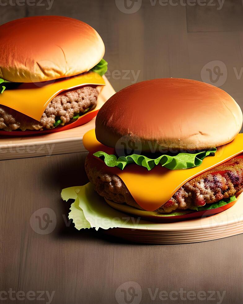 formaggio hamburger delizioso generato ai foto