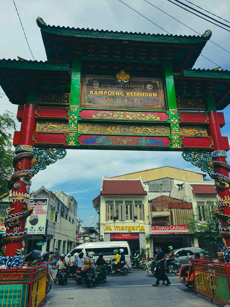 Yogyakarta, Indonesia nel luglio 2022. Kampung ketandan è un' chinatown collocato nel malioboro la zona, il centro di yogyakarta. foto