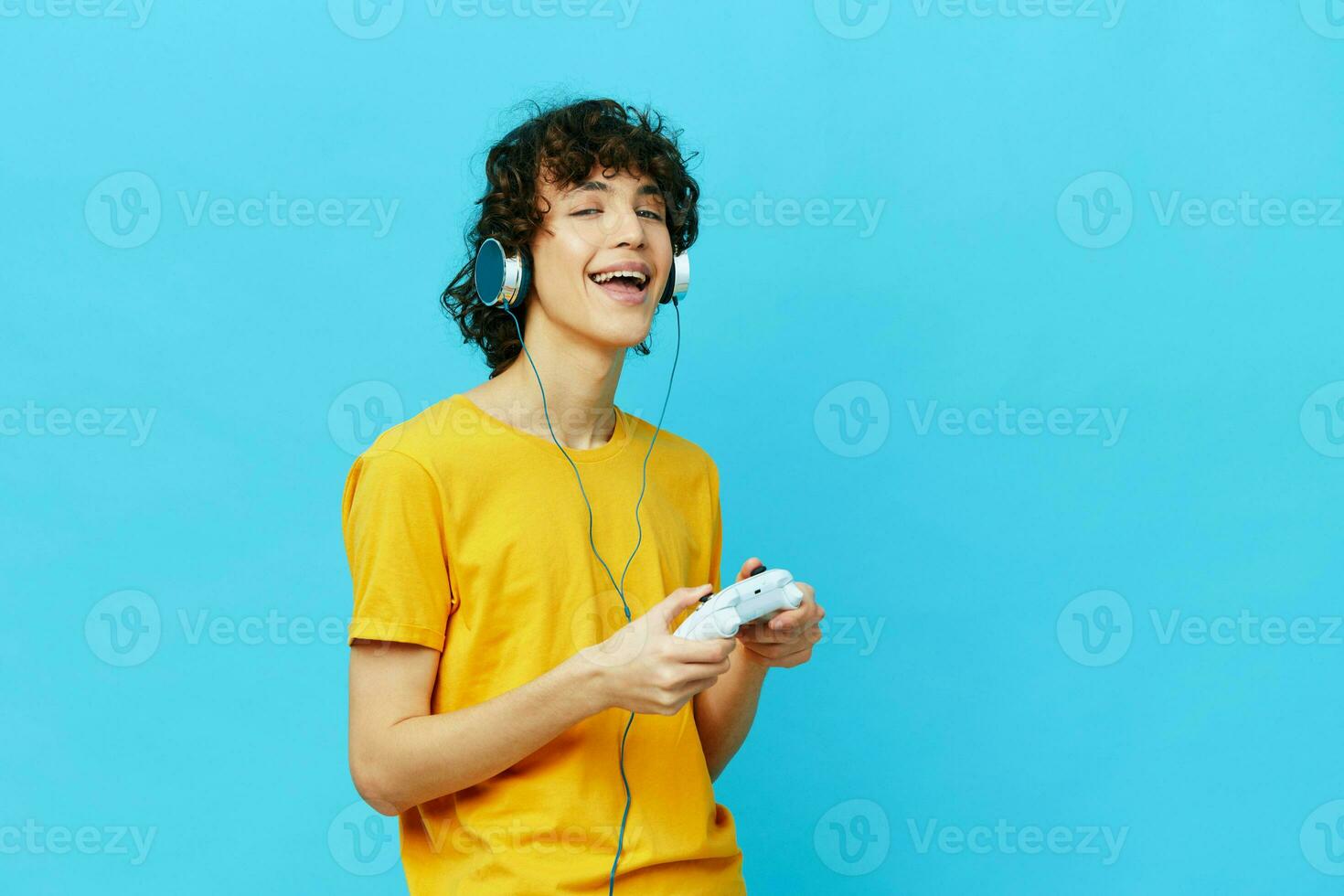 Riccio tipo nel cuffie giochi Giochi gamepad stile di vita divertimento foto