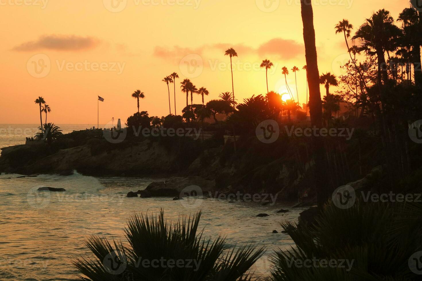 tramonto su il California costa foto